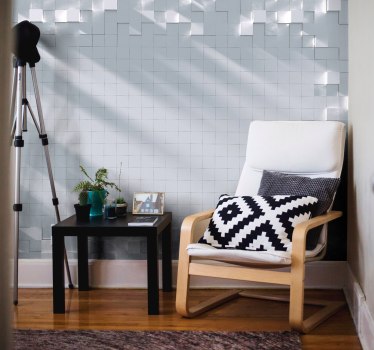 3d depth effect flying squares 3d mural wallpaper - TenStickers