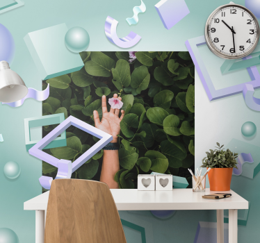 3d effect photomural with photo custom murals - TenStickers