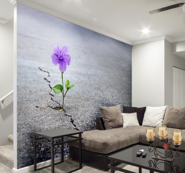 3D Flower Mural Wallpaper - TenStickers