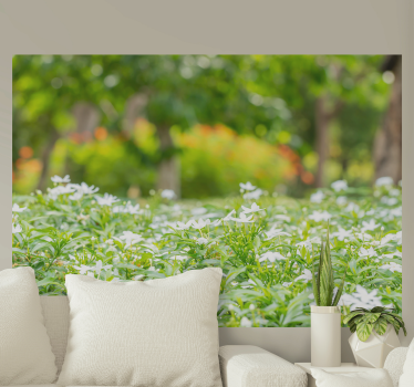 3D forest with trees of love photo mural - TenStickers