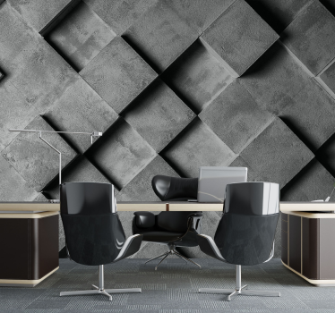 3D Geometric squares wall wraps for office - TenStickers