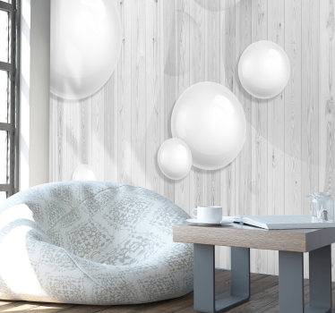 3D Sphere Wall Mural - TenStickers