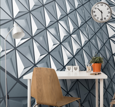 3d triangles 3d mural wallpaper - TenStickers