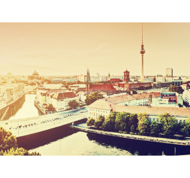 View on Berlin City wall mural - TenStickers