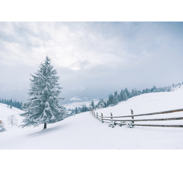 Winter Tree Forest mural - TenStickers