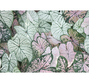 White and pink tree leaves wall mural - TenStickers