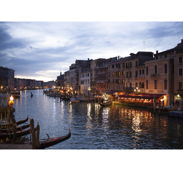Dusk view of Venice mural wallpaper - TenStickers