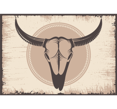 Buffalo Skull Artwork animals wall mural - TenStickers
