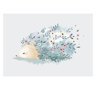 Porcupine art Bedroom Murals - TenStickers