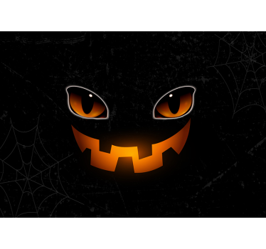 Spooky Pumpkin Eyes wall mural halloween - TenStickers