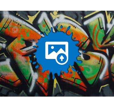 fashion graffiti background with photo  custom murals - TenStickers
