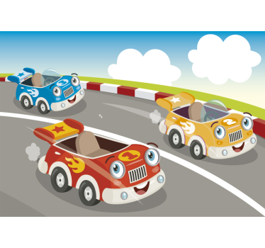 Disney cars world Grand Prix Children Wall Murals - TenStickers