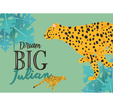 Personalised Leopards Jungle  custom murals - TenStickers