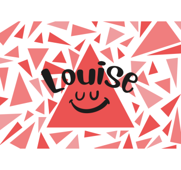 Personalised pink triangle custom murals - TenStickers