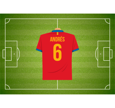 Personalised Football Shirt custom murals - TenStickers