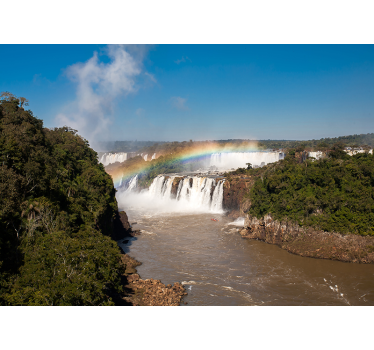 Waterfall with rainbow waterfall mural - TenStickers