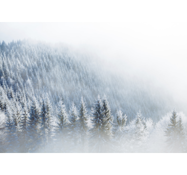 Snowy Christmas Trees wall mural - TenStickers