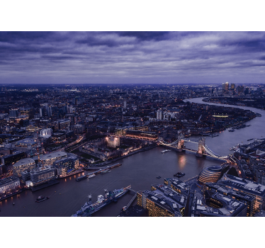 London views at evening wall mural london skyline mural - TenStickers