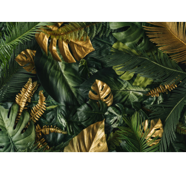 Tropical leaves wall mural - TenStickers