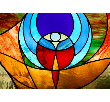 Abstract stained glass abstract mural - TenStickers