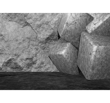 Abstract 3D stone mural wallpaper - TenStickers