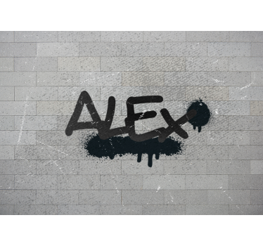 Brick texture custom name brink mural - TenStickers