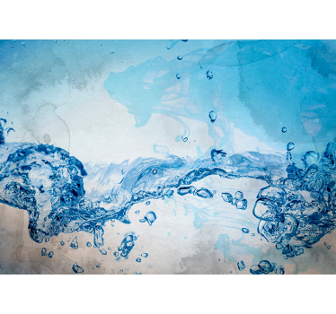 Splash of water 3d mural wallpaper - TenStickers