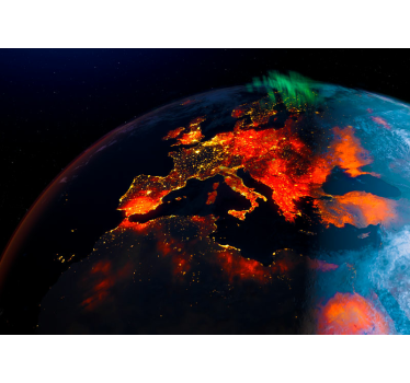 Europe from Space space mural wallpaper - TenStickers