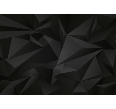 Dark poly geometric 3d mural wallpaper - TenStickers