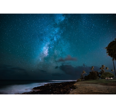 Blue Night Sky Full Of Stars night sky wall mural - TenStickers