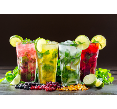 fruit cocktails kitchen murals - TenStickers