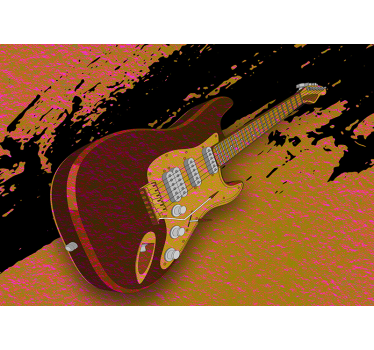 Music wall mural electric guitar artwork - TenStickers