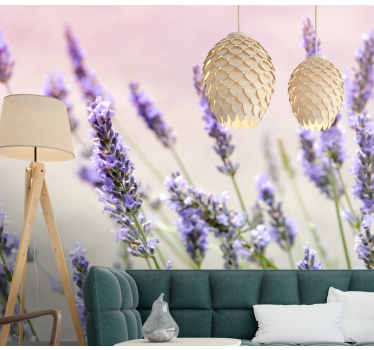A bunch of purple flowers mural wallpaper - TenStickers