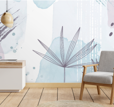 Abstract Floral Design hallway wall mural - TenStickers