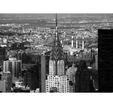 Aerial Empire State New York skyline wall mural - TenStickers