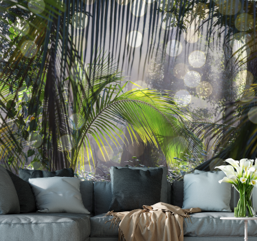 Amazonian lights forest mural wallpaper - TenStickers