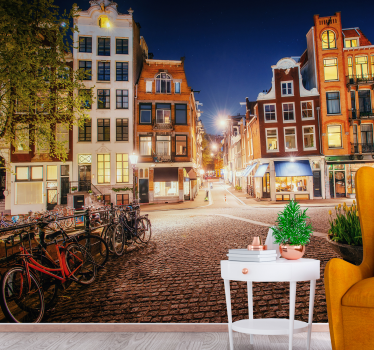Amsterdam city view wall mural - TenStickers