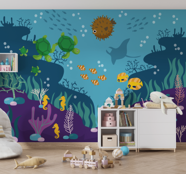 Animal wall mural fish in the water - TenStickers
