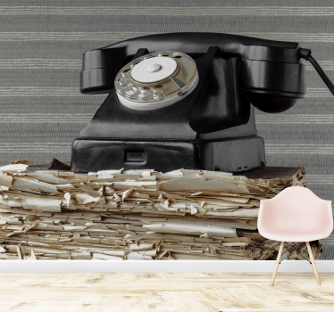 Antique Phone vintage mural - TenStickers