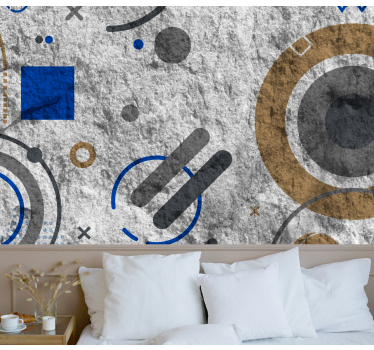 Artistic concrete forms mural wallpaper - TenStickers