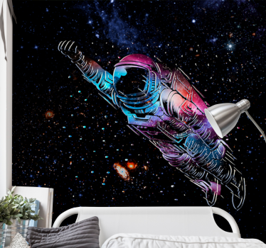 Astronaut in Space Concept mural wallpaper - TenStickers