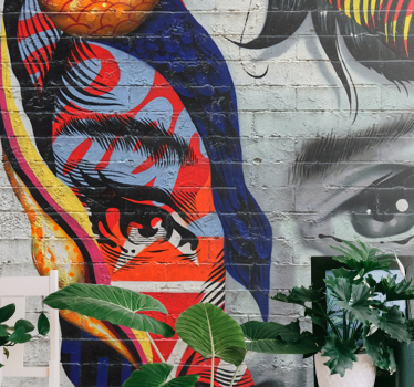 Audrey Hepburn pop art graffiti painting murals - TenStickers