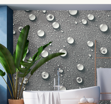 Background with water bub Bathroom Wall Murals - TenStickers