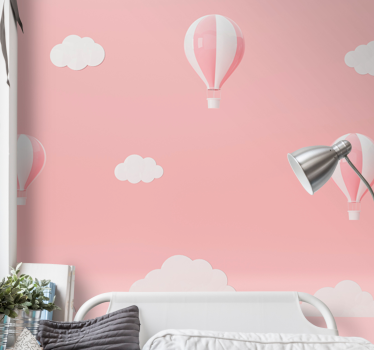 Balloons float up pink color Children Wall Murals - TenStickers