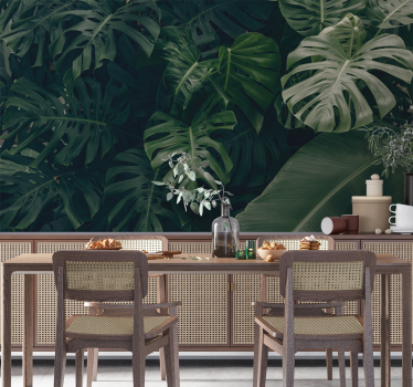 Beautiful green jungle forest mural wallpaper - TenStickers