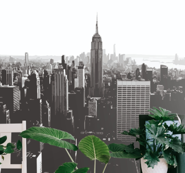 Black and white New York new  mural wallpaper - TenStickers