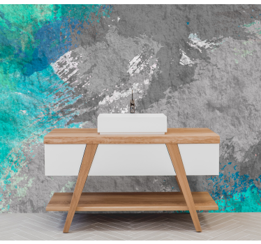 Blue  and gray concrete mural wallpaper - TenStickers