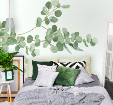 "Boho" leaves pattern nature murals - TenStickers