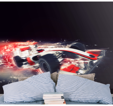 Bolide F1 car mural - TenStickers
