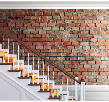Brick wall with frame  brick mural - TenStickers